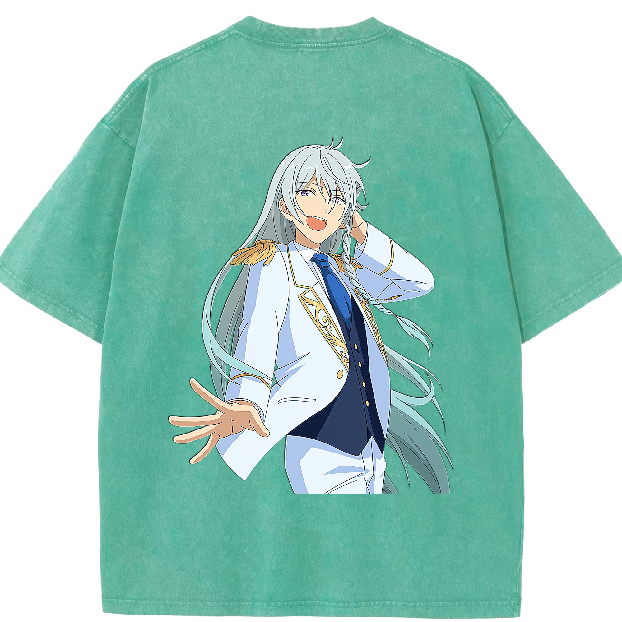 （画像用） あんさんぶるスターズ! Ensemble Stars 綿100% ヴィンテージ風 半袖Tシャツ（背面プリント）